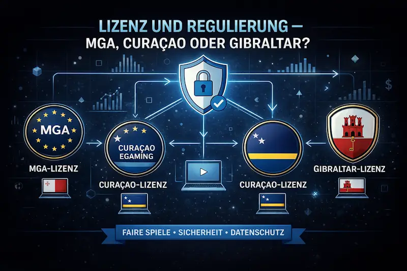 Kriterium 1: Lizenz und Regulierung – MGA, Curaçao oder Gibraltar?
