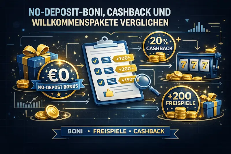 Kriterium 3: No-Deposit-Boni, Cashback und Willkommenspakete verglichen