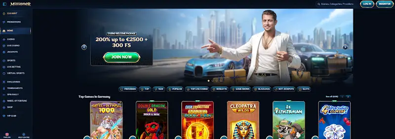 4. Millioner Casino | Online Casino ohne deutsche Lizenz mit Live Spielen